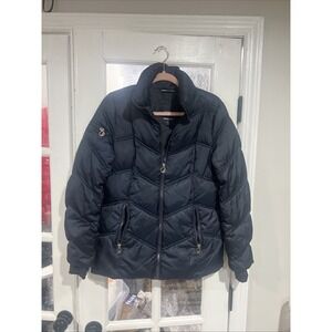 Nautica Jacket Women's Black Puffer Coat Winter Warm, SZ S